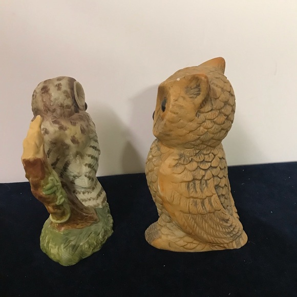 Brown and Cream Owl Sculpture Set - Picture 2 of 7